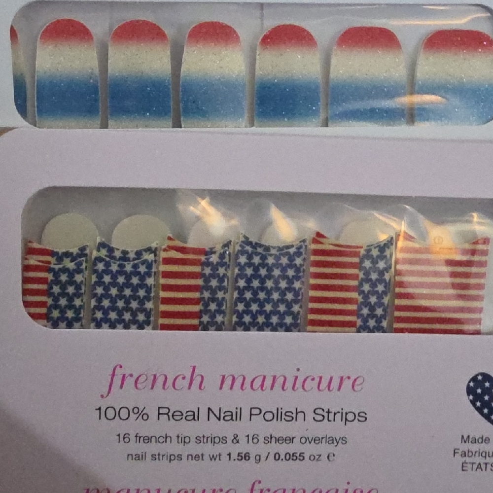 Color Street Red, White & Blue Flag and Ombre Nail Strips